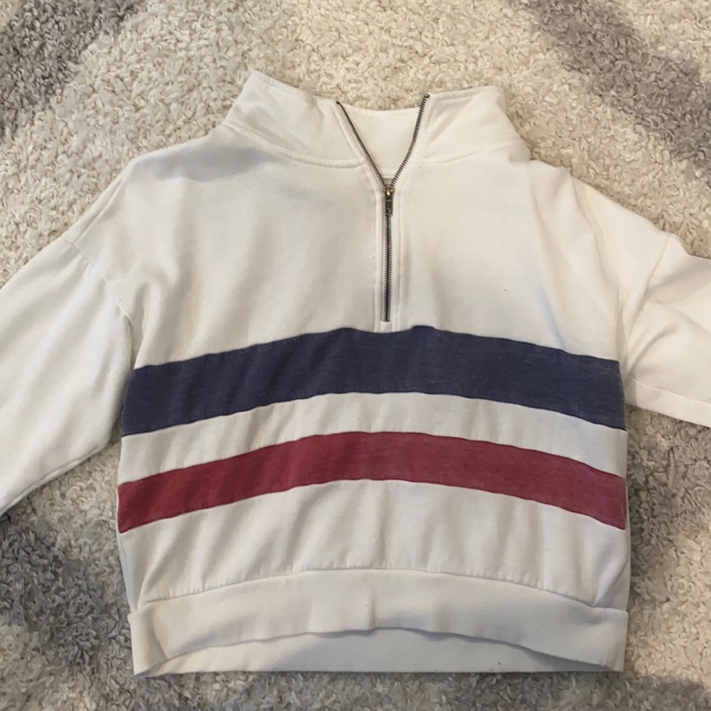 Striped zip up